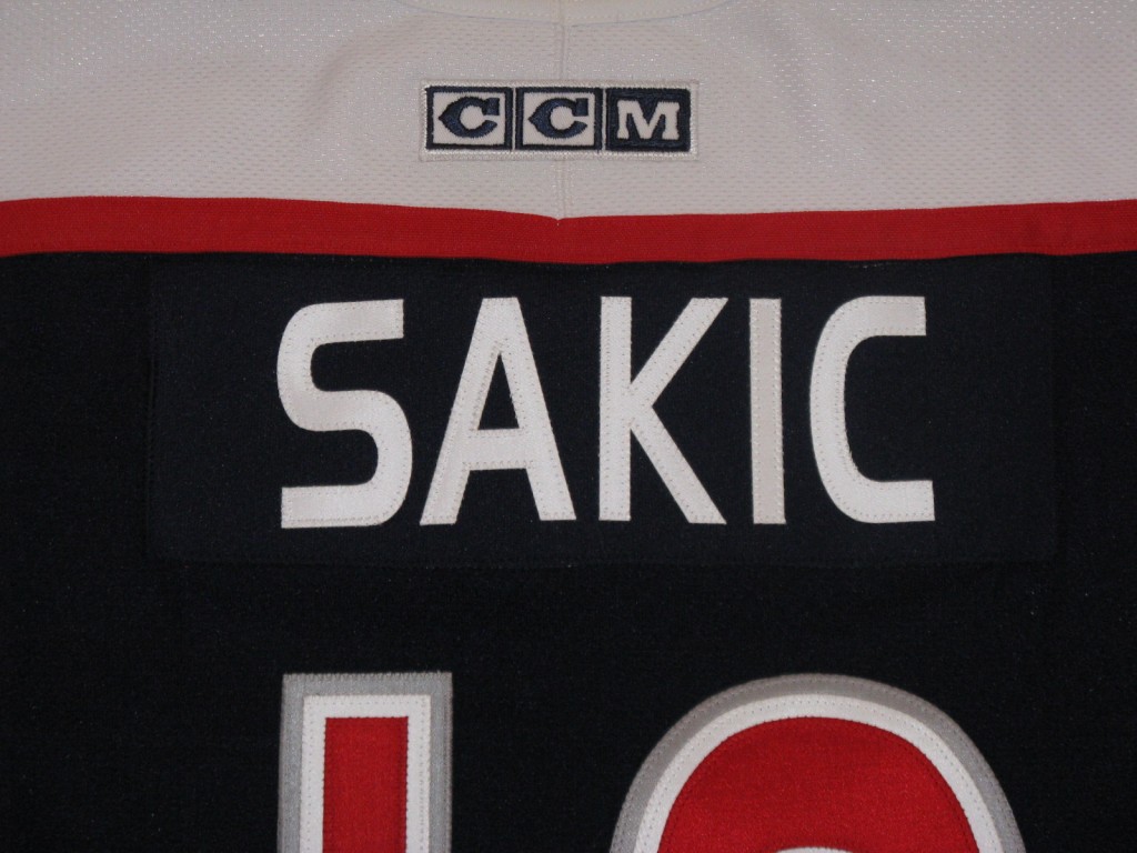 Joe Sakic 2001 All Star GI nameplate