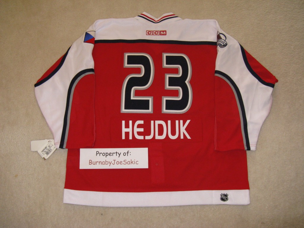 Milan Hejduk 2001 All Star back