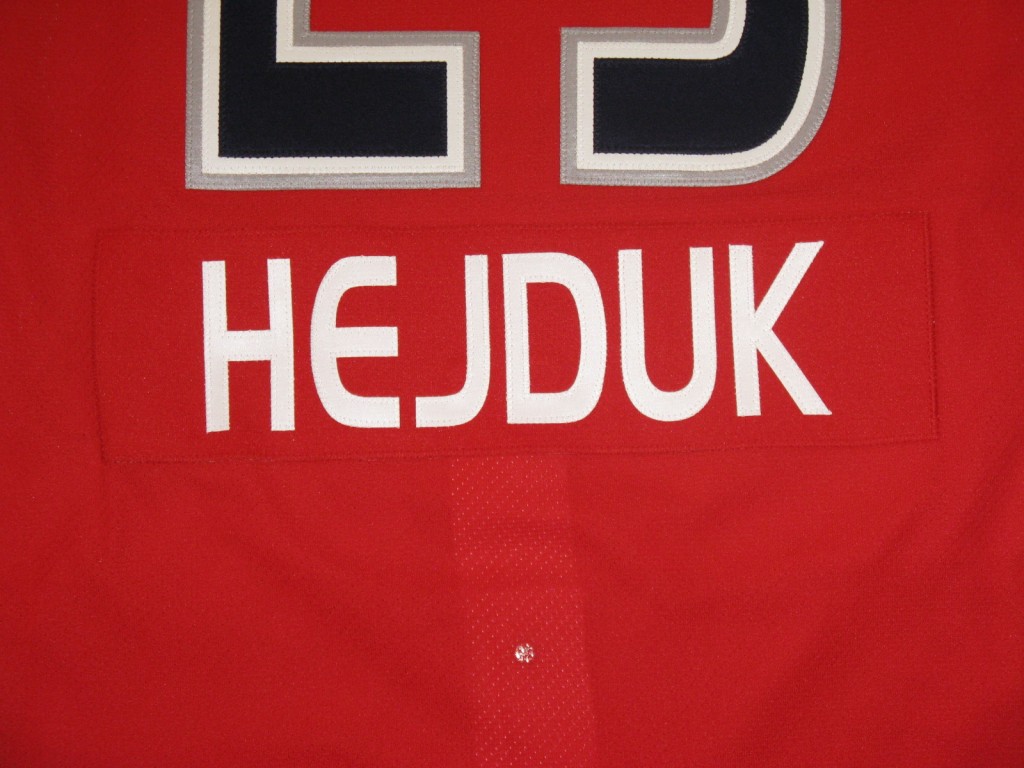 Milan Hejduk 2001 All Star nameplate