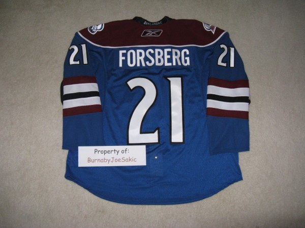 Peter Forsberg 2010-2011 Alternate Set II GI back