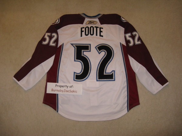 Adam Foote 2010-2011 White Set 3 back