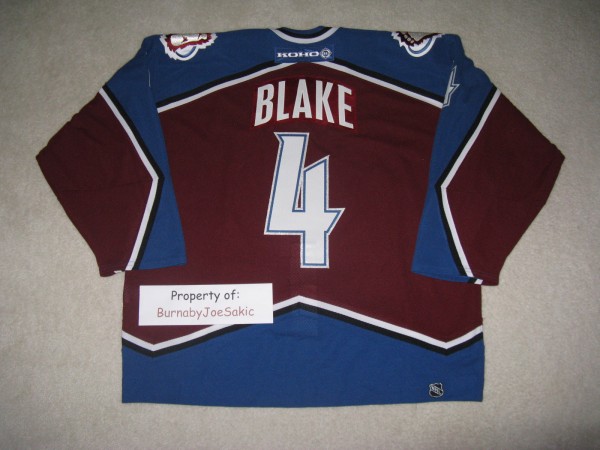 Rob Blake 2003 Skills Worn back