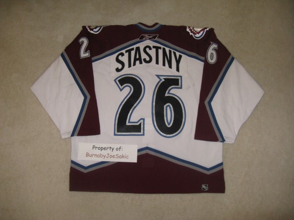 Paul Stastny 2006-2007 Game Worn White back
