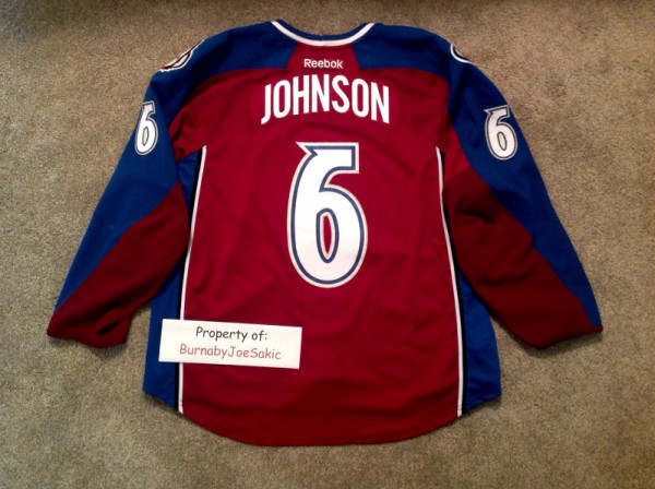 2014-2015 Erik Johnson Burgundy Set 1 back