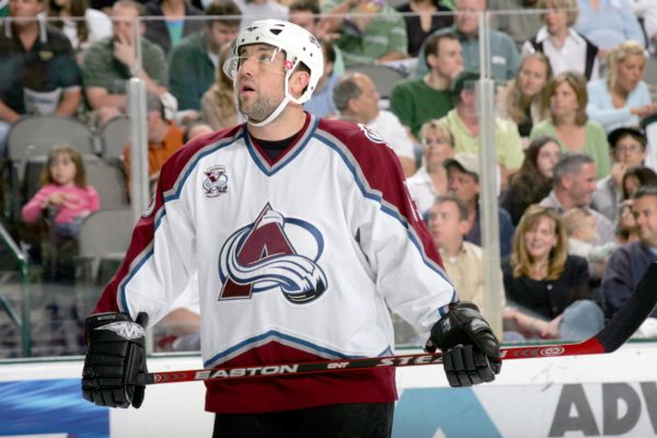 DALLAS - APRIL 30: Andrew Brunette #15 of the Colorado Avalanche looks on against the Dallas Stars in game five of the Western Conference Quarterfinals during the 2006 NHL Playoffs at American Airlines Center on April 30, 2006 in Dallas, Texas. The Avalanche defeated the Stars 3-2 in overtime to win the series 4-1. (Photo by Ronald Martinez/Getty Images)